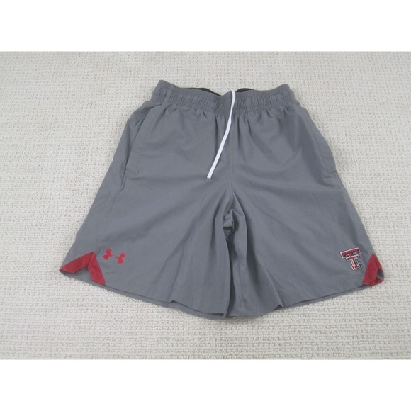 Texas‎ Tech Shorts Mens Small Gray Red Raiders Loose Fit Athletic w/Pockets - Picture 1 of 9